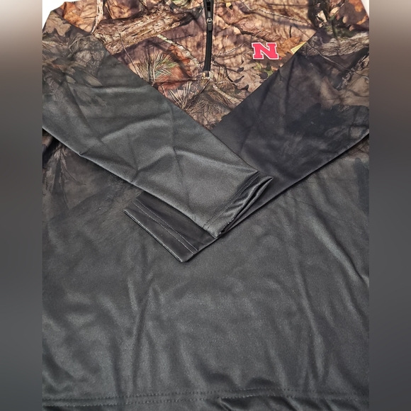 Nebraska Cornhuskers Colosseum 1/4 Zip Pullover Jacket Mossy Oak Camo Men Large - Picture 6 of 9